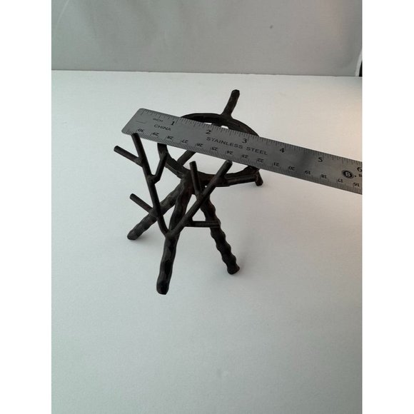 Votive Candle Holder Deer Rustic Twisted Iron - Picture 5 of 6